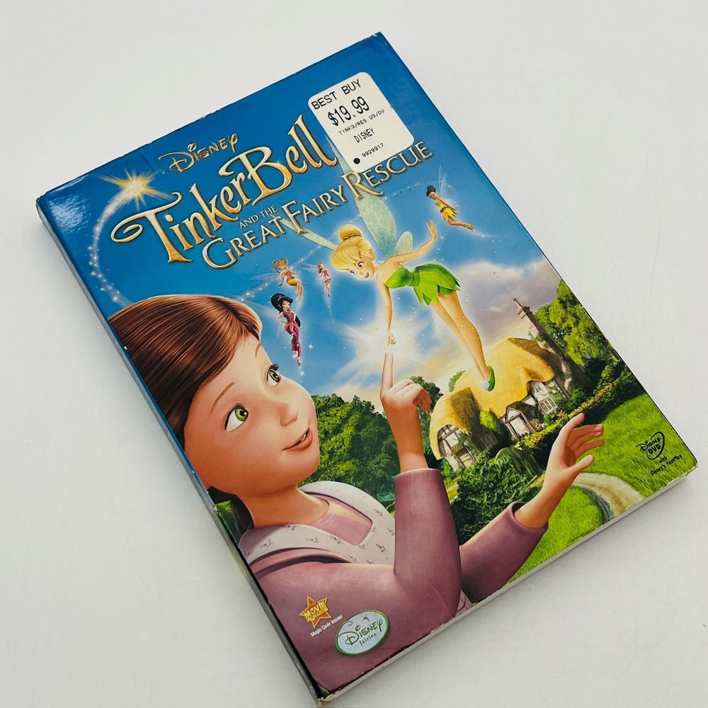Disney Tinker Bell and the Great Fairy Rescue DVD with Slipcover 2010 Kids Movie